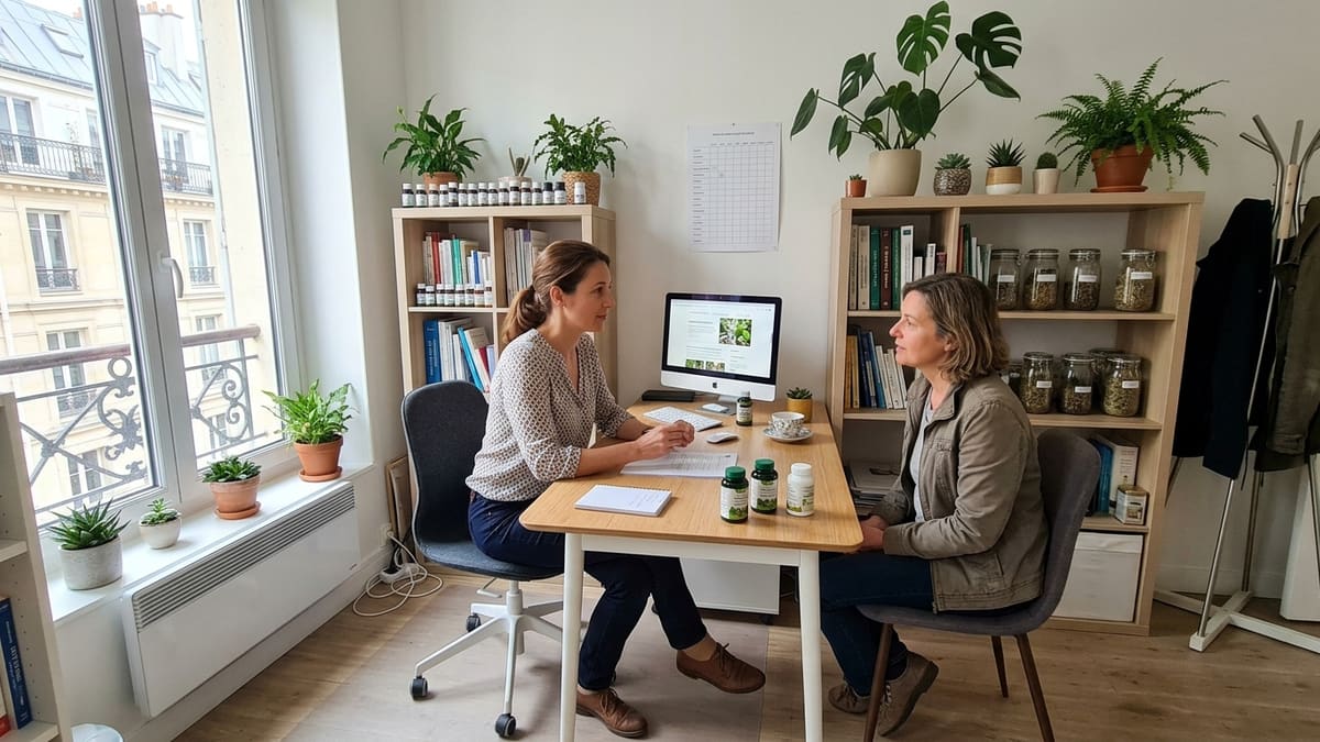 Naturopathe parisien aidant une femme à retrouver un sommeil de qualité